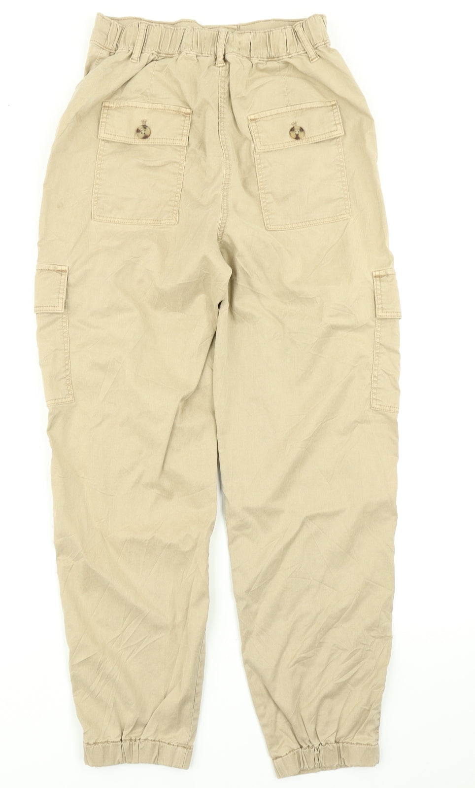 M&S Collection Womens Brown   Cargo Trousers Size 6 L26 in
