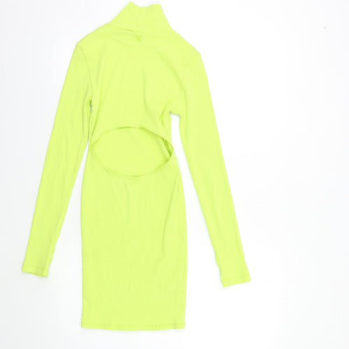 COLLUSION Womens Yellow   Bodycon  Size 8  - Open Back