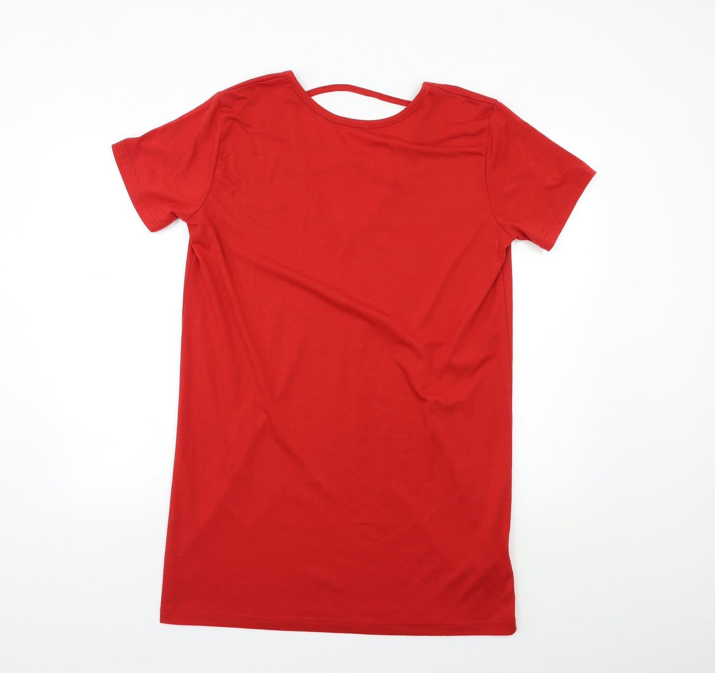 Missguided Womens Red   T-Shirt Dress  Size 8