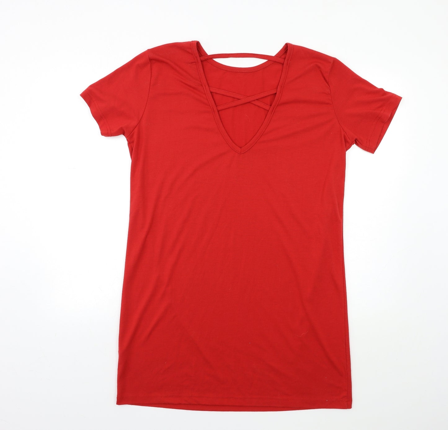 Missguided Womens Red   T-Shirt Dress  Size 8