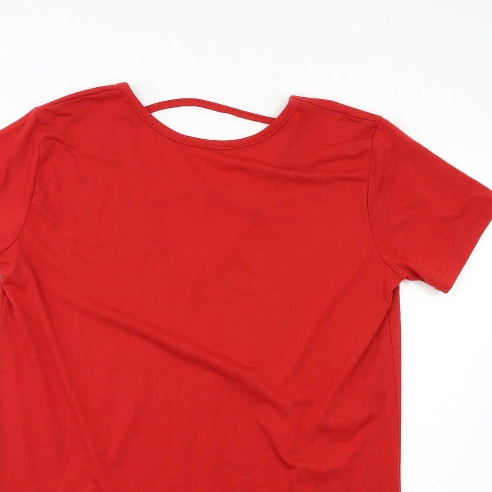 Missguided Womens Red   T-Shirt Dress  Size 8