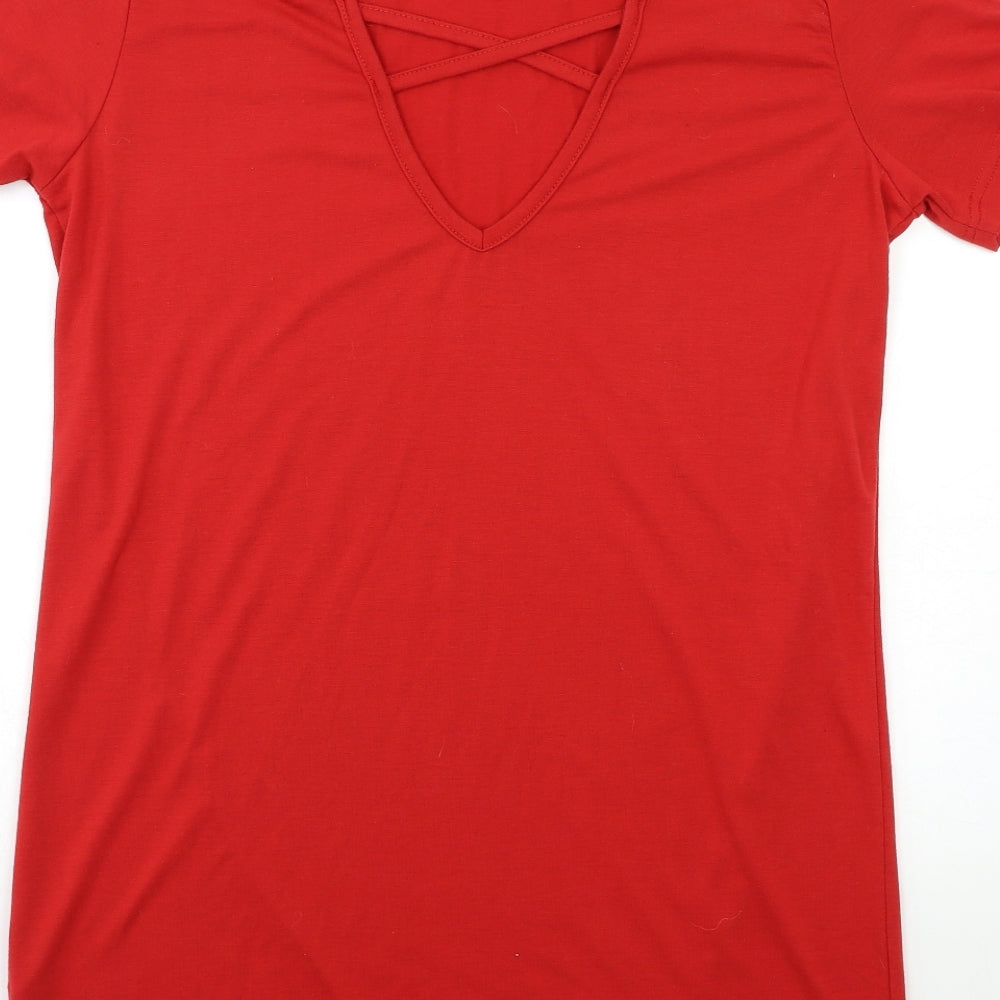 Missguided Womens Red   T-Shirt Dress  Size 8