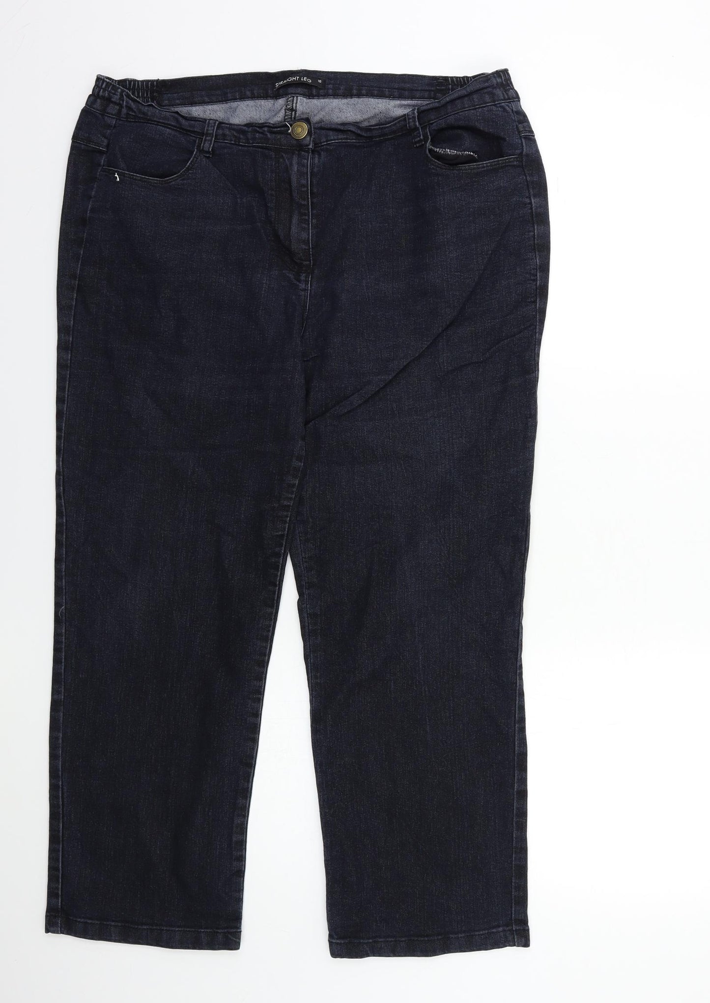 Bonmarché Womens Blue  Denim Straight Jeans Size 16 L27 in
