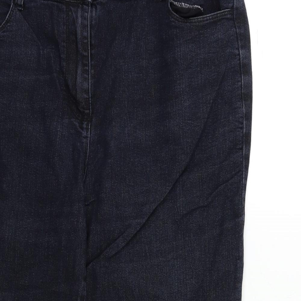 Bonmarché Womens Blue  Denim Straight Jeans Size 16 L27 in