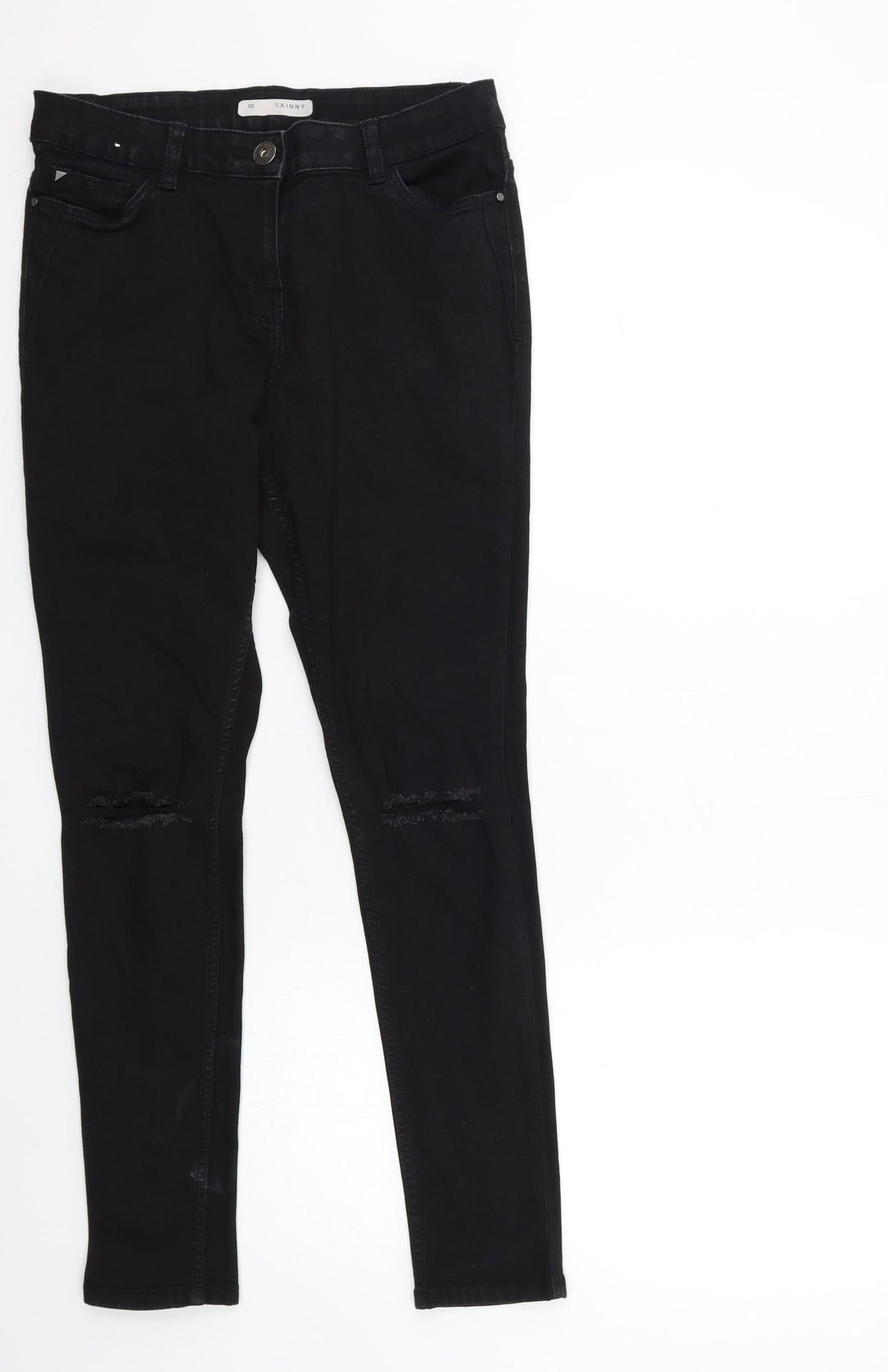 Nutmeg Womens Black  Denim Skinny Jeans Size 10 L29 in