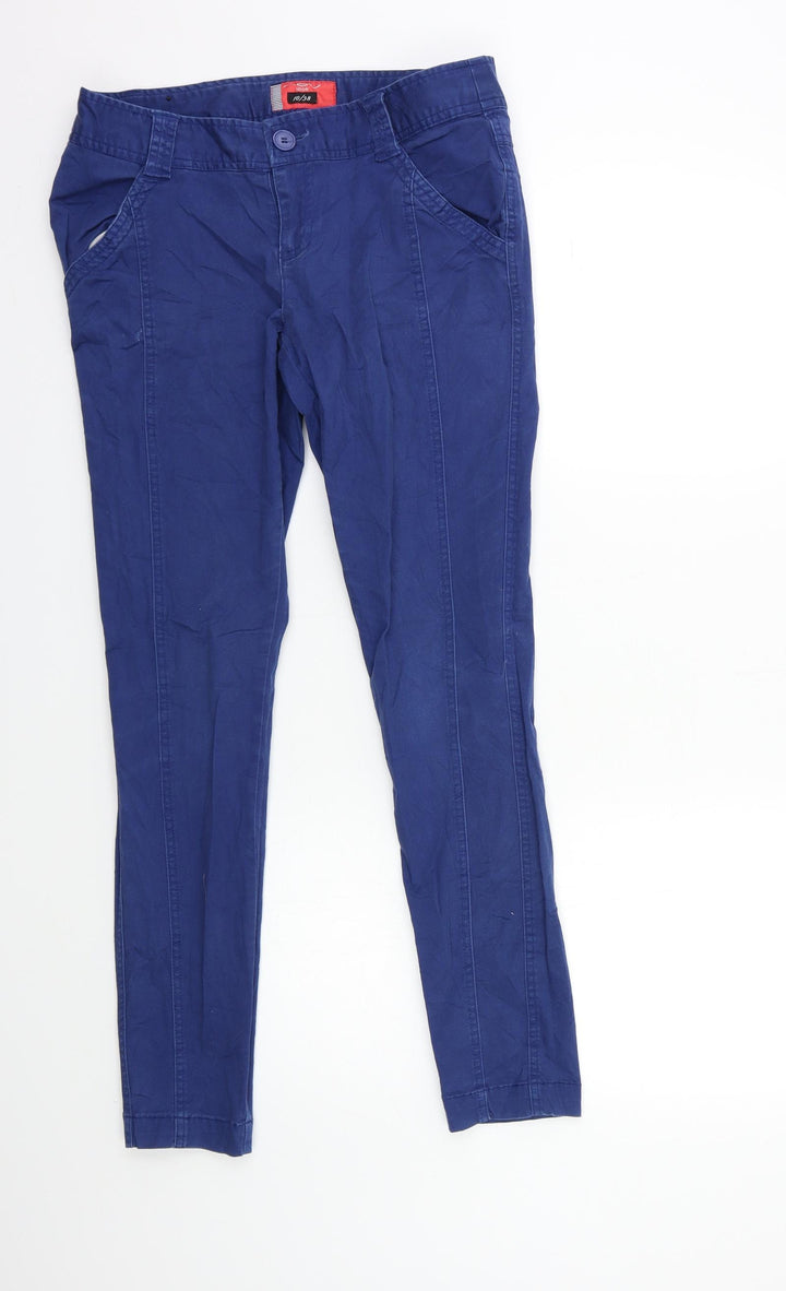 New Look Womens Blue Trousers Size 10 L29 in