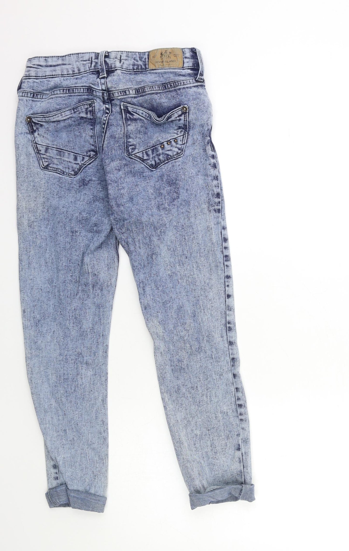 River Island Womens Blue  Denim Capri Jeans Size 8 L23 in