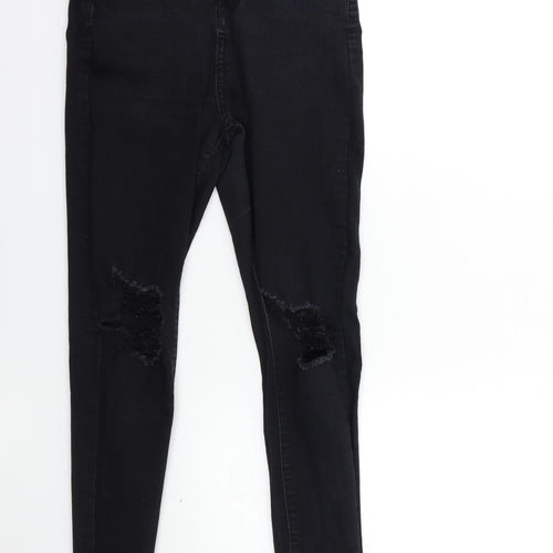 Denim & Co. Womens Black  Denim Skinny Jeans Size 10 L29 in