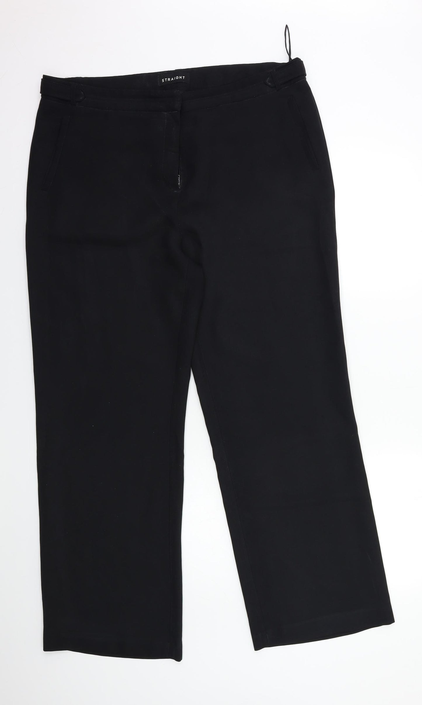 Peacocks Womens Black   Trousers  Size 18 L30 in