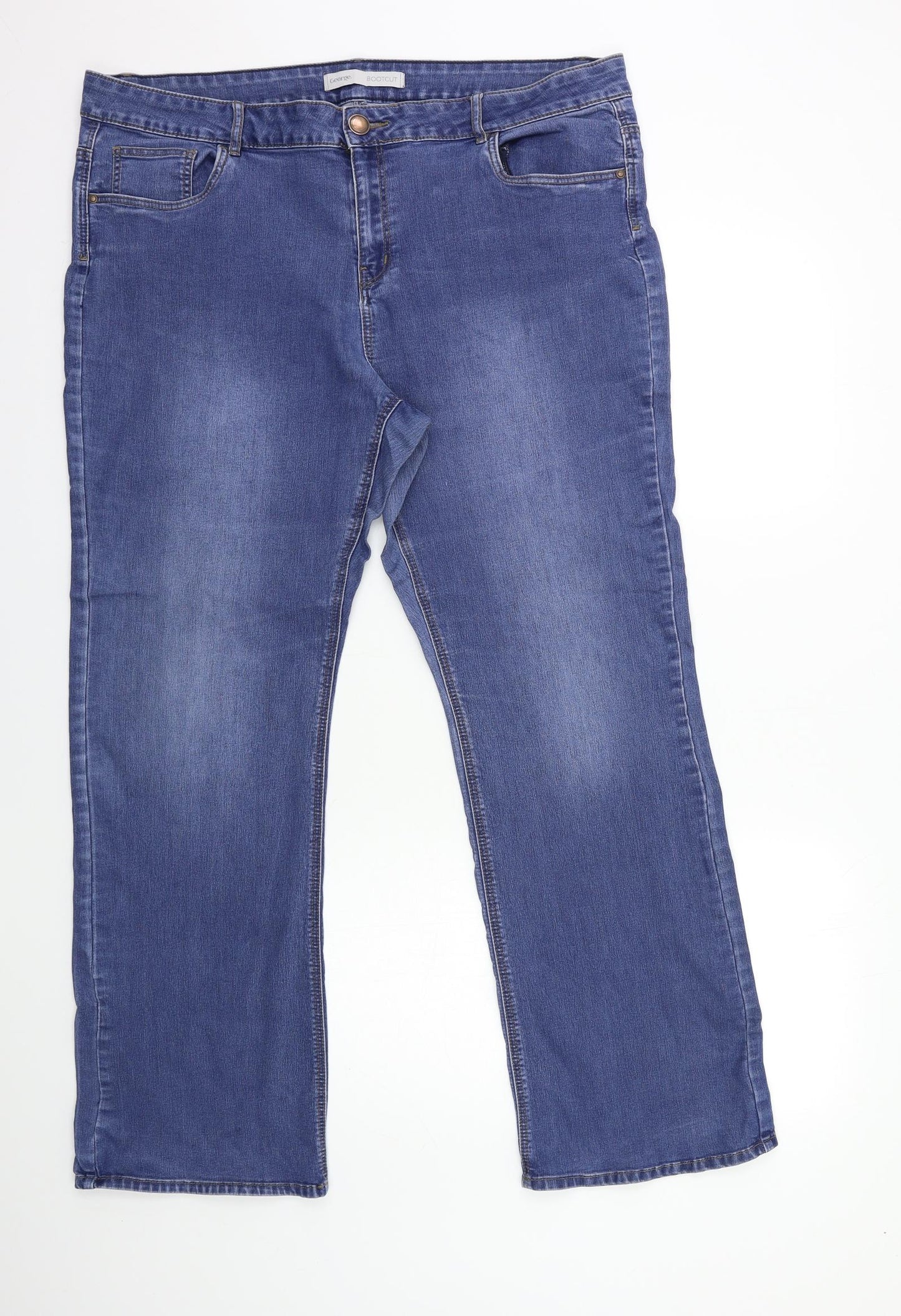 George Womens Blue  Denim Bootcut Jeans Size 20 L30 in