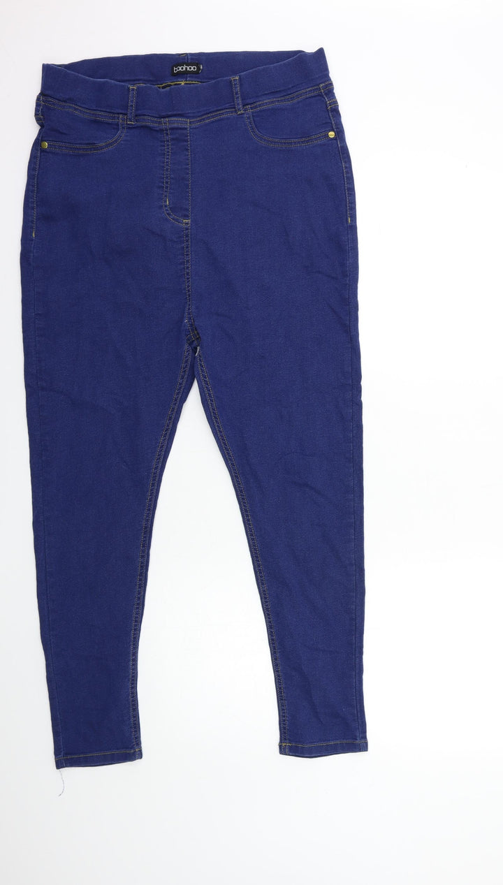 Boohoo Womens Blue Denim Jegging Jeans Size 34 in L26 in