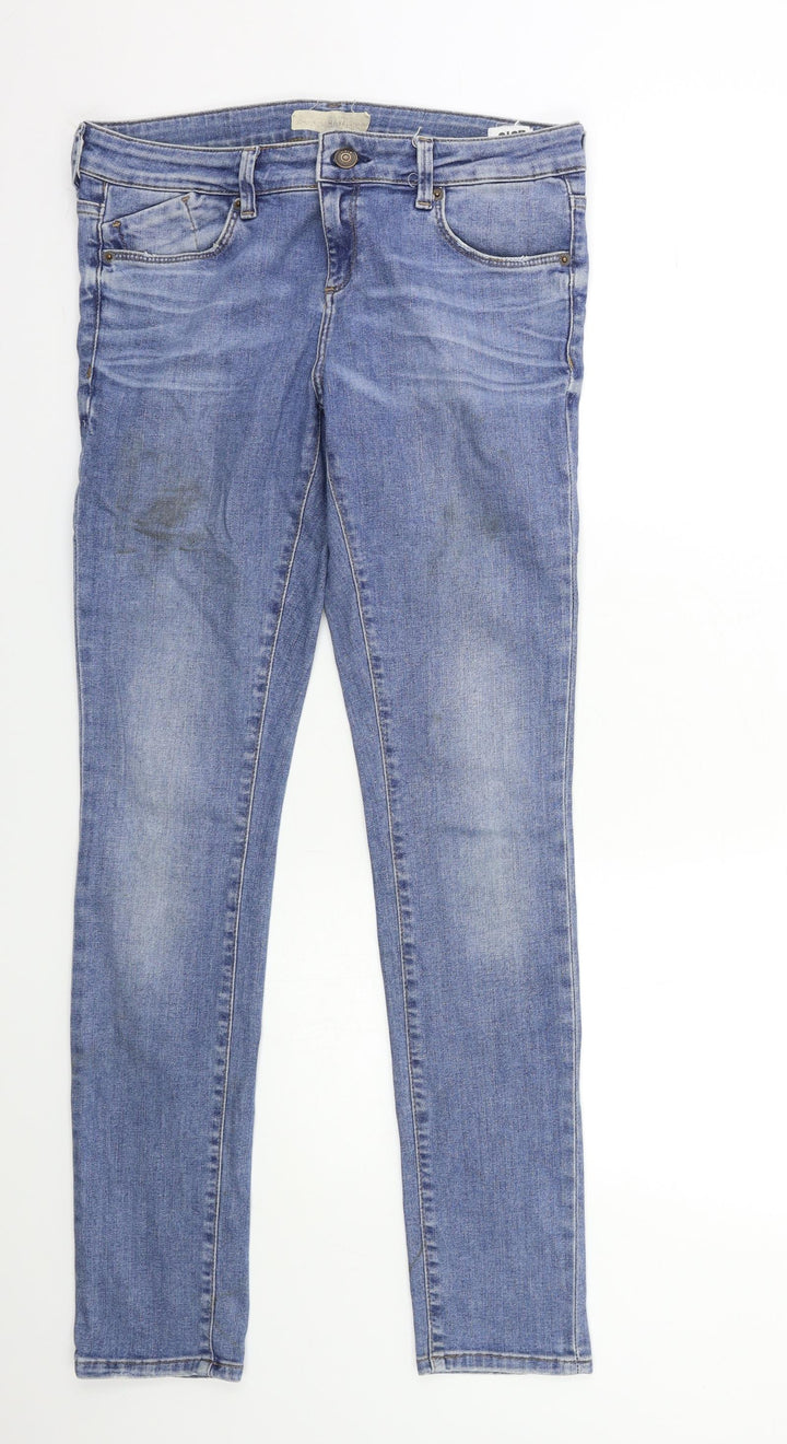 Topshop Womens Blue Denim Skinny Jeans Size 30 in L32 in