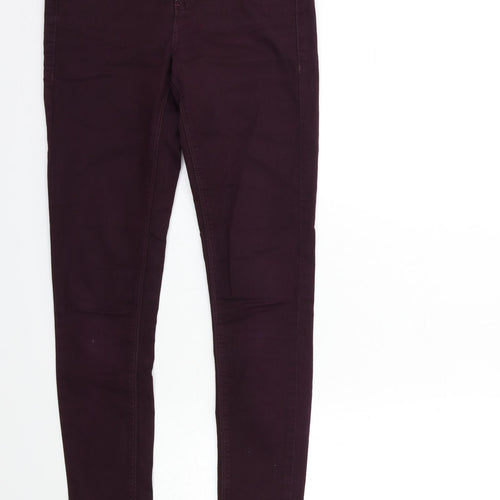 Topshop Womens Red  Denim Skinny Jeans Size 26 in L32 in