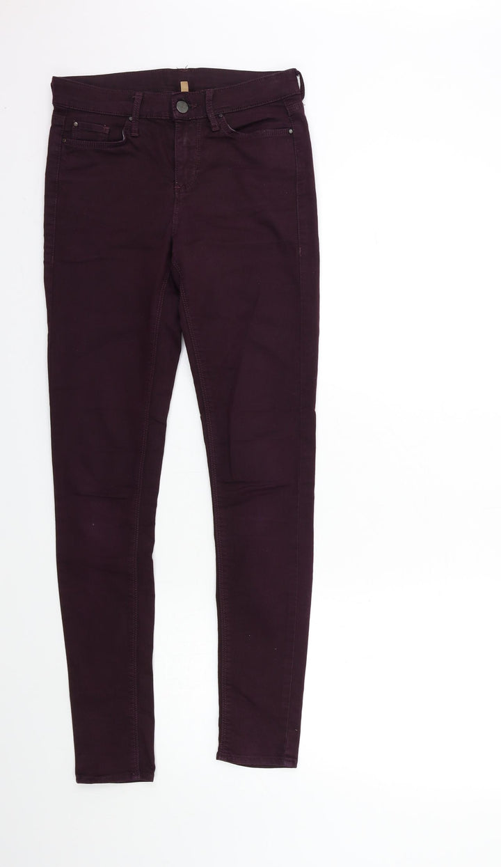 Topshop Womens Red Denim Skinny Jeans Size 26 in L32 in