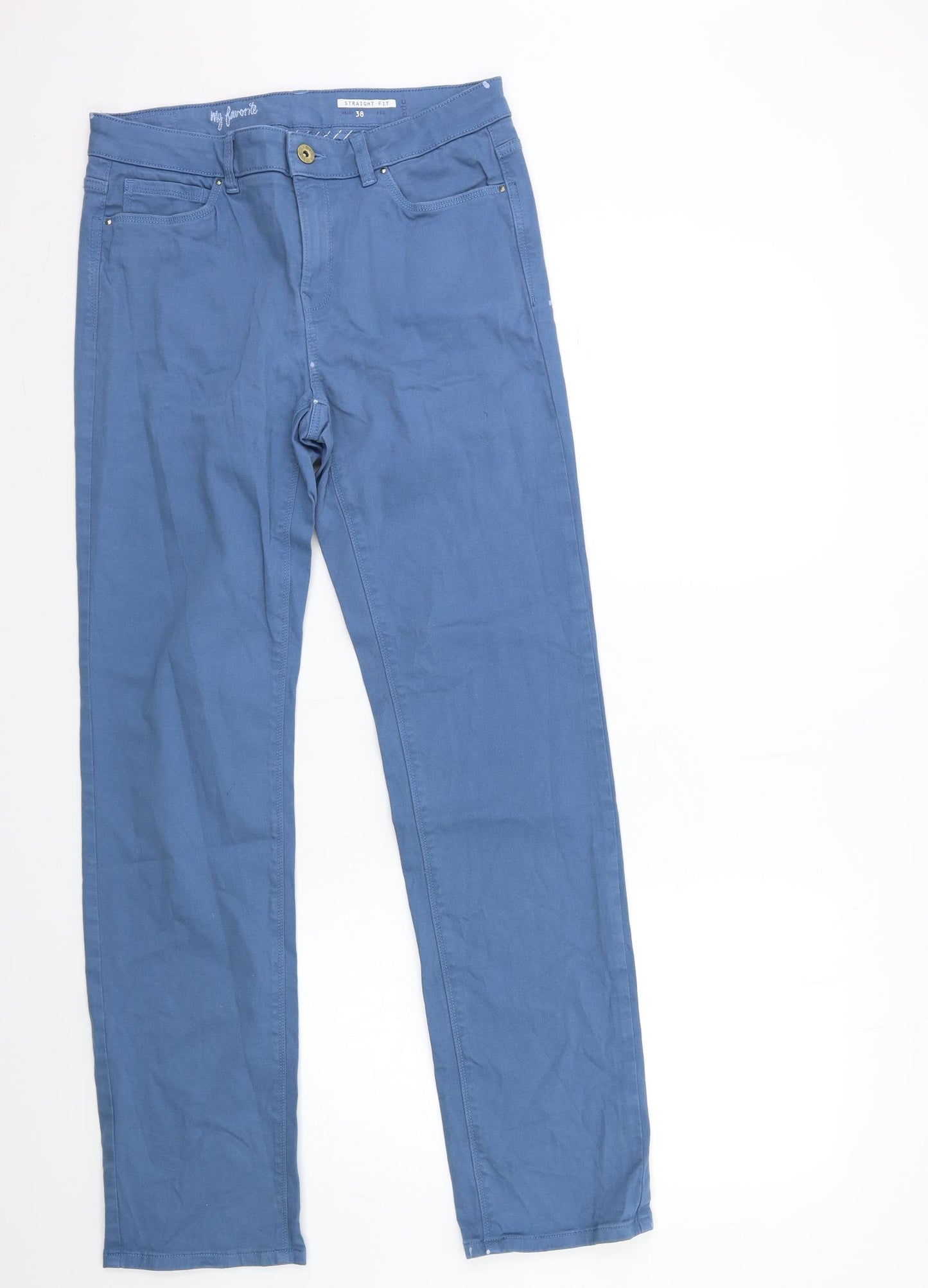 EDC Womens Blue  Denim Straight Jeans Size 10 L30 in