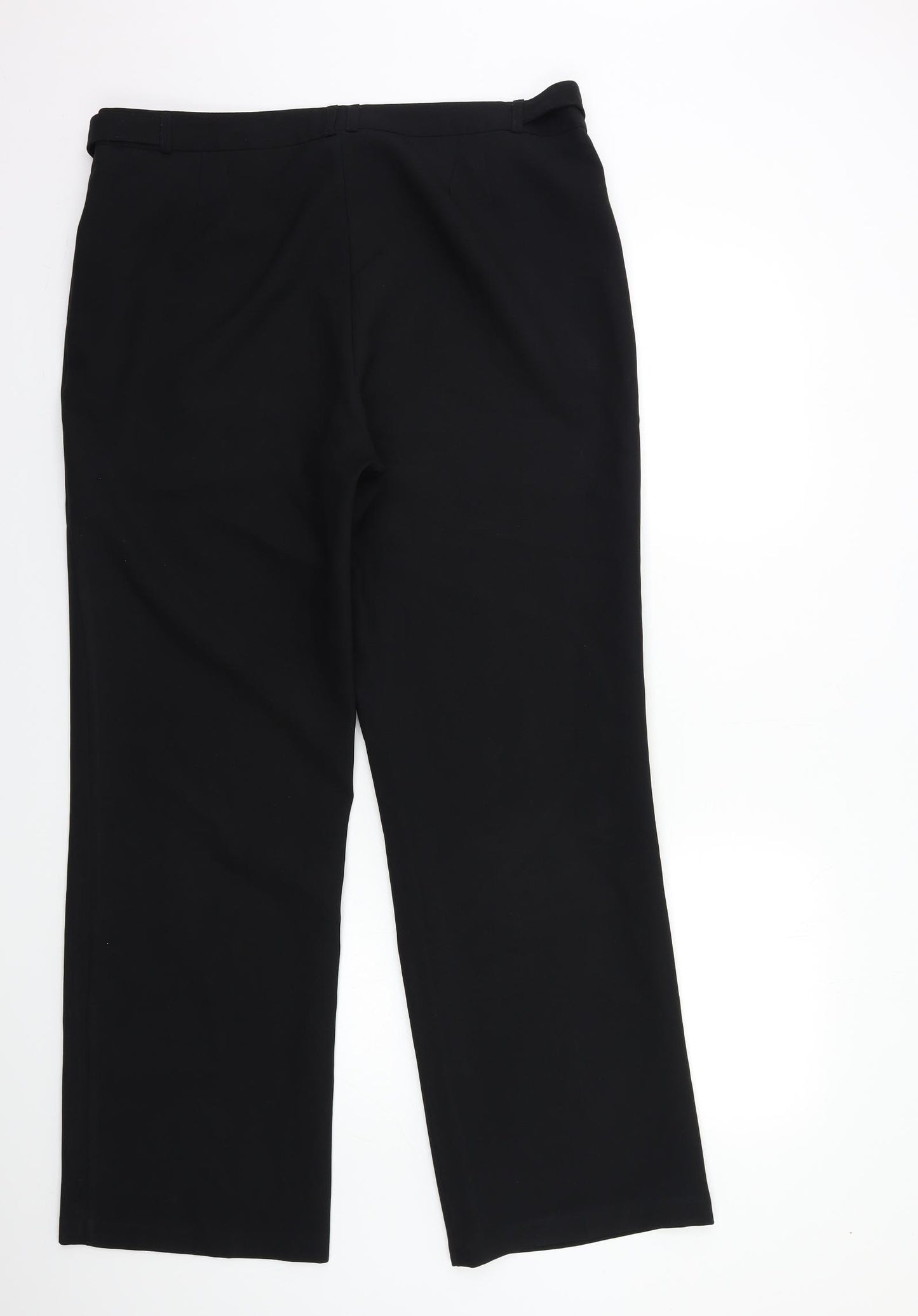 Peacocks Womens Black   Trousers  Size 16 L33 in