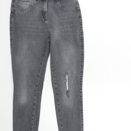 NEXT Womens Grey  Denim Skinny Jeans Size 12 L25 in