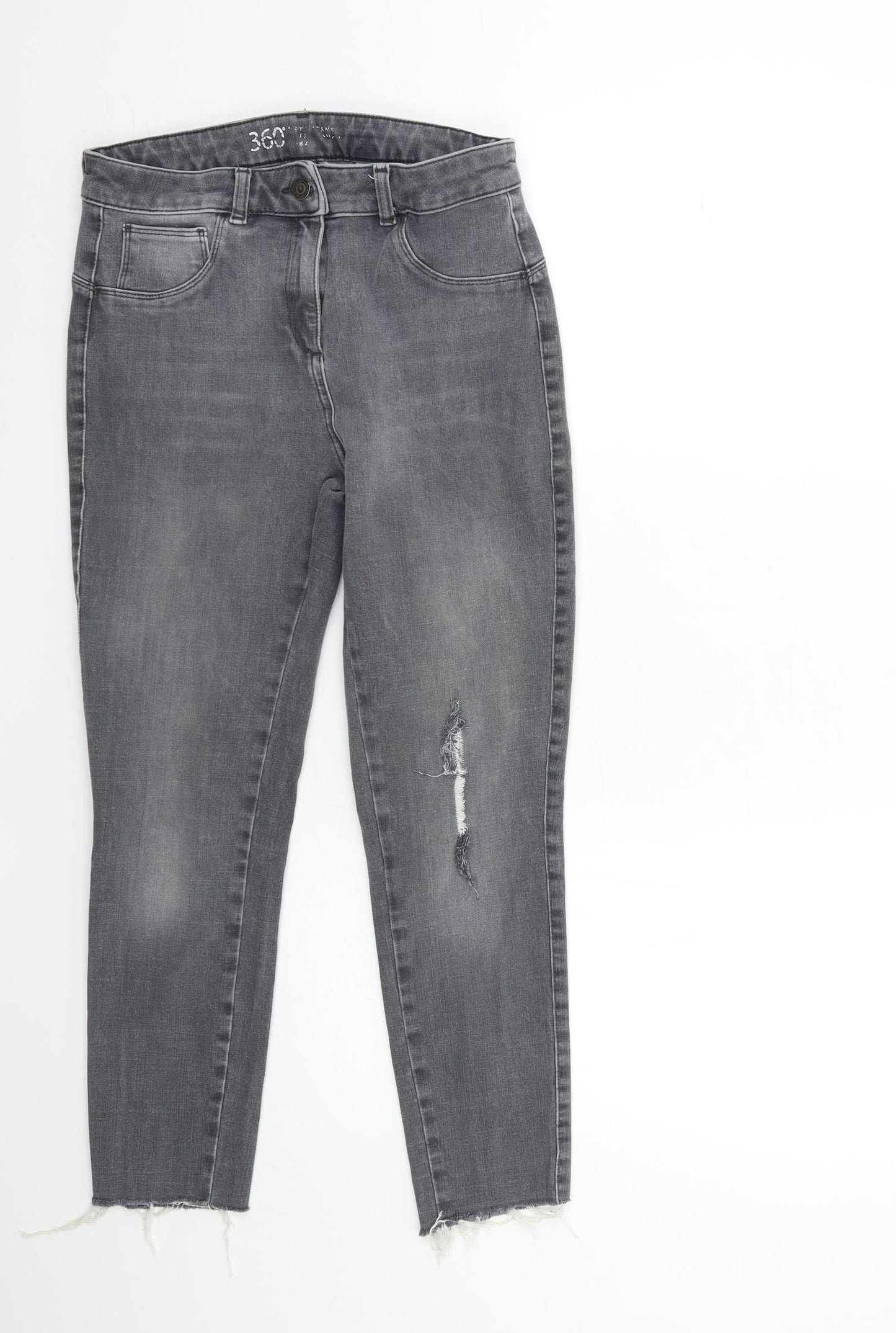 NEXT Womens Grey  Denim Skinny Jeans Size 12 L25 in