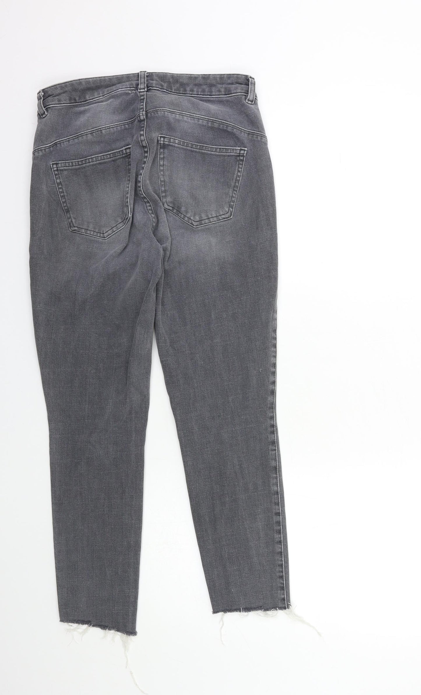 NEXT Womens Grey  Denim Skinny Jeans Size 12 L25 in