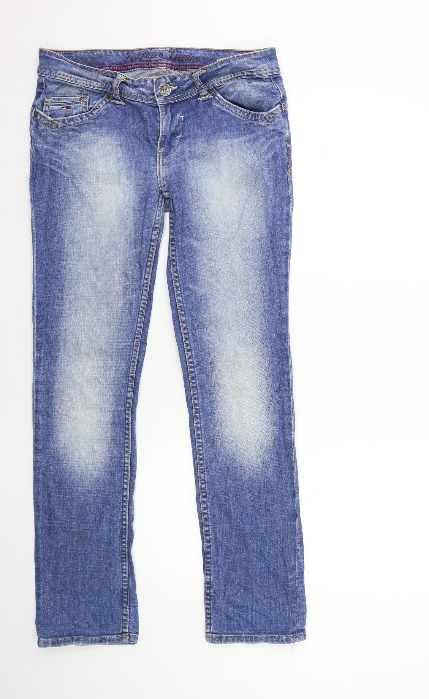Hilfiger Denim Mens Blue  Denim Straight Jeans Size 30 in L32 in