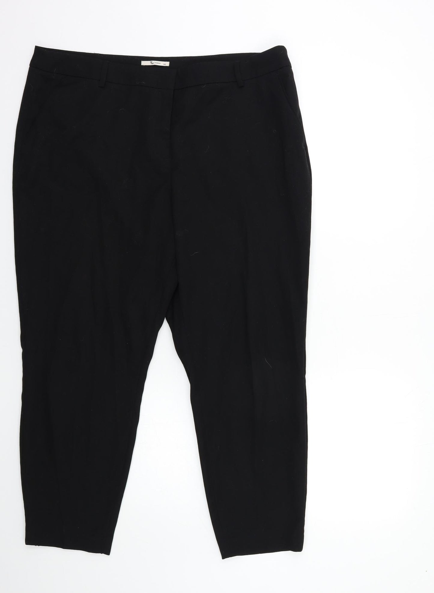 TU Womens Black   Trousers  Size 18 L27 in