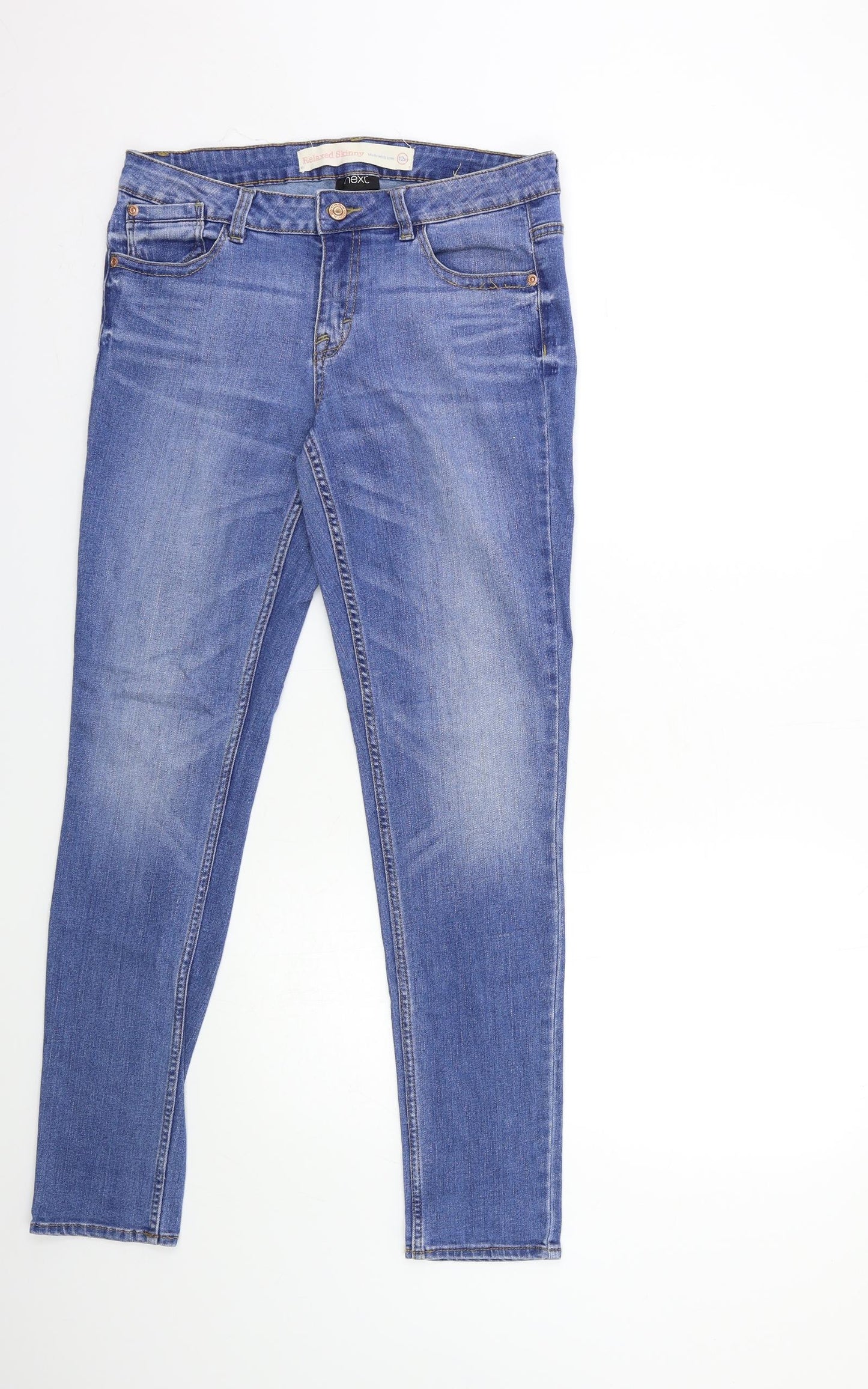 NEXT Womens Blue  Denim Skinny Jeans Size 12 L30 in
