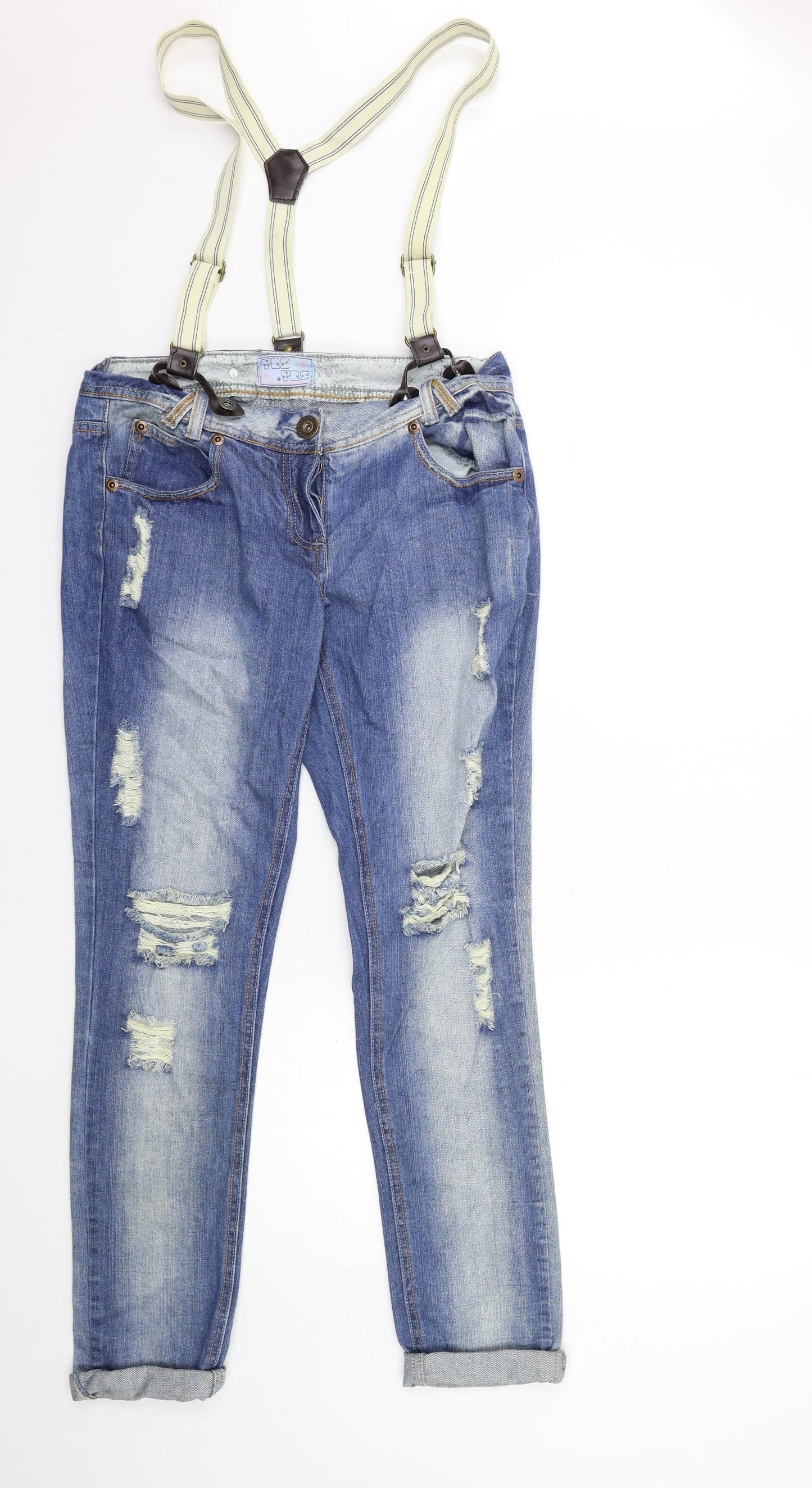 yesyes Womens Blue  Denim Skinny Jeans Size 10 L30 in