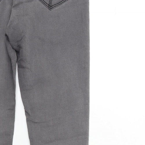 Denim & Co. Womens Grey  Denim Skinny Jeans Size 12 L29 in