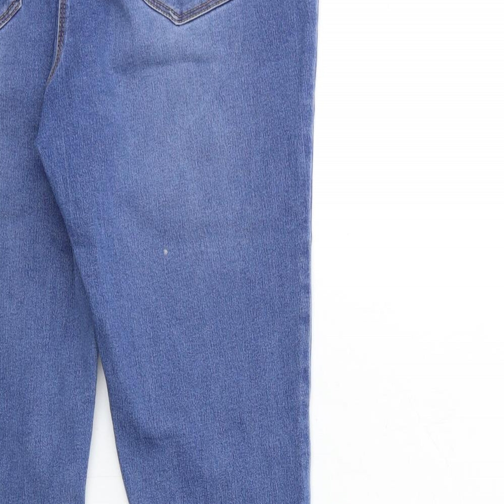 George Womens Blue Floral Denim Jegging Jeans Size 12 L29 in
