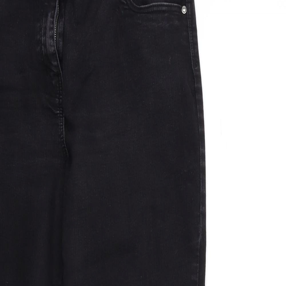 George Womens Black  Denim Straight Jeans Size 18 L28 in