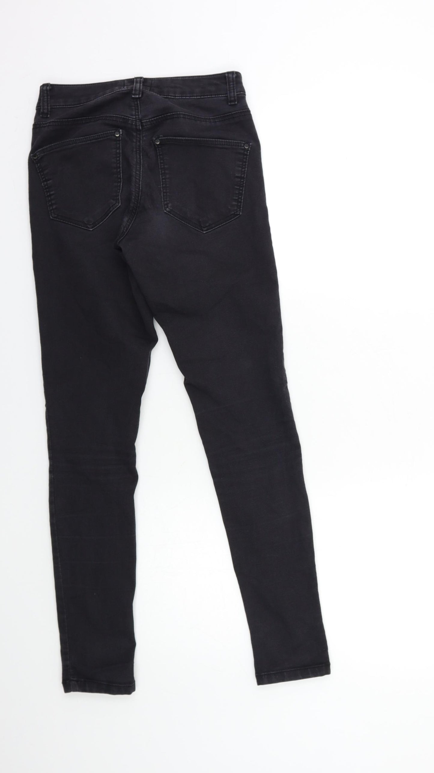 Miss Selfridge Womens Black  Denim Skinny Jeans Size 6 L28 in