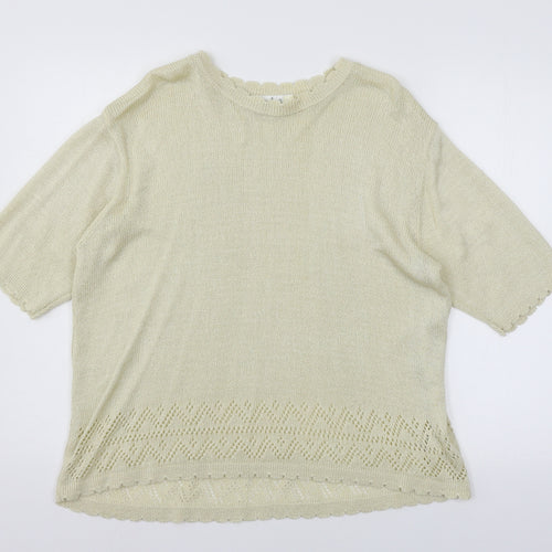 Heather Valley Womens Ivory  Knit Pullover Jumper Size 16