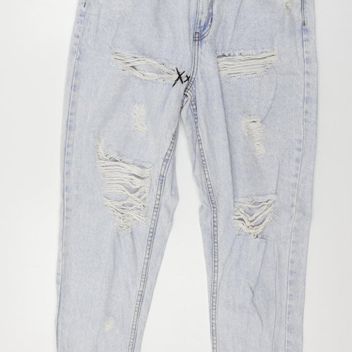 Denim & Co. Womens Blue  Denim Mom Jeans Size 14 L27 in