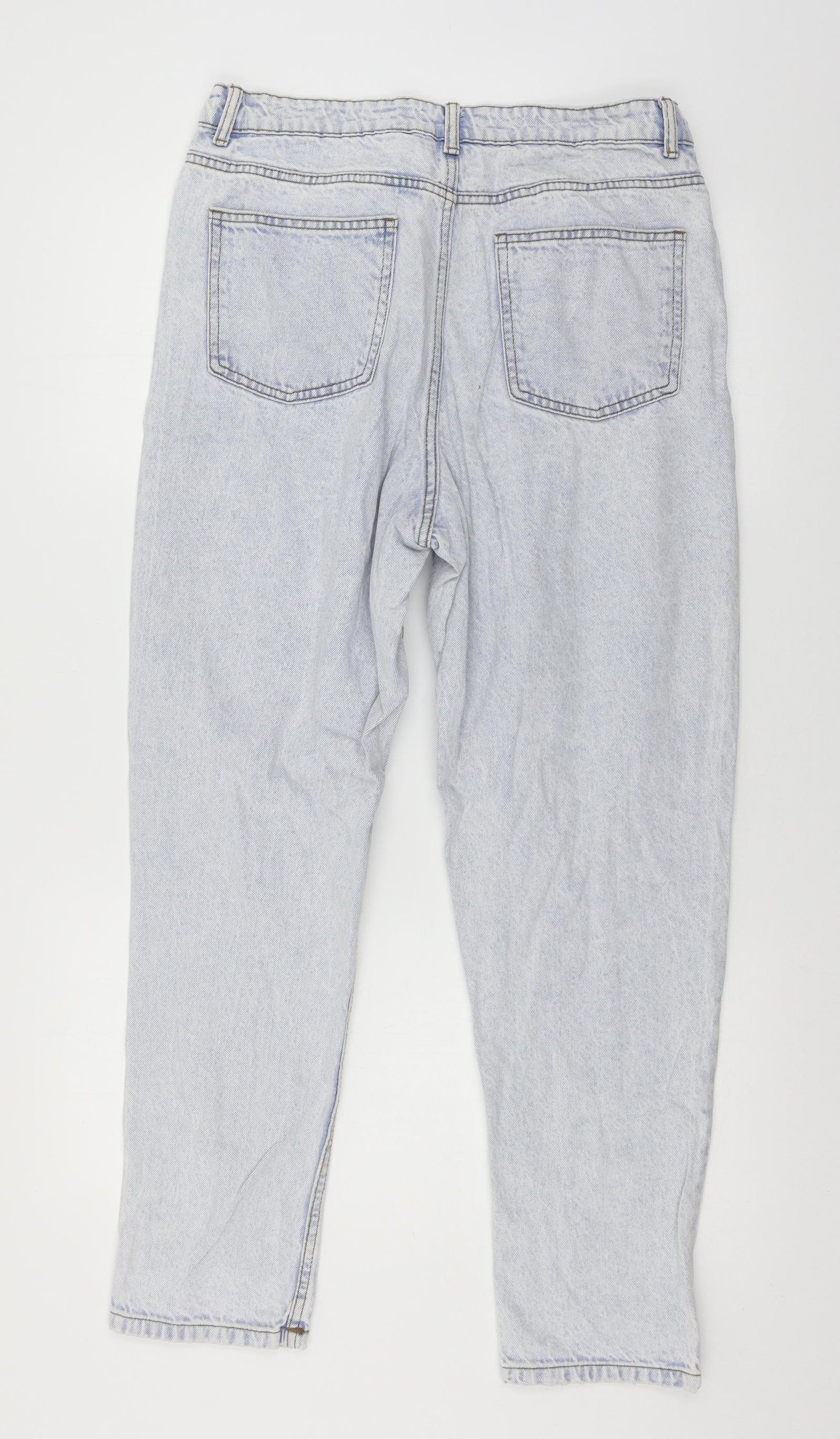 Denim & Co. Womens Blue  Denim Mom Jeans Size 14 L27 in