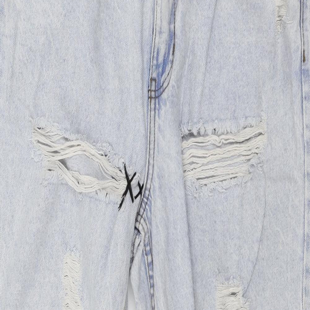 Denim & Co. Womens Blue  Denim Mom Jeans Size 14 L27 in
