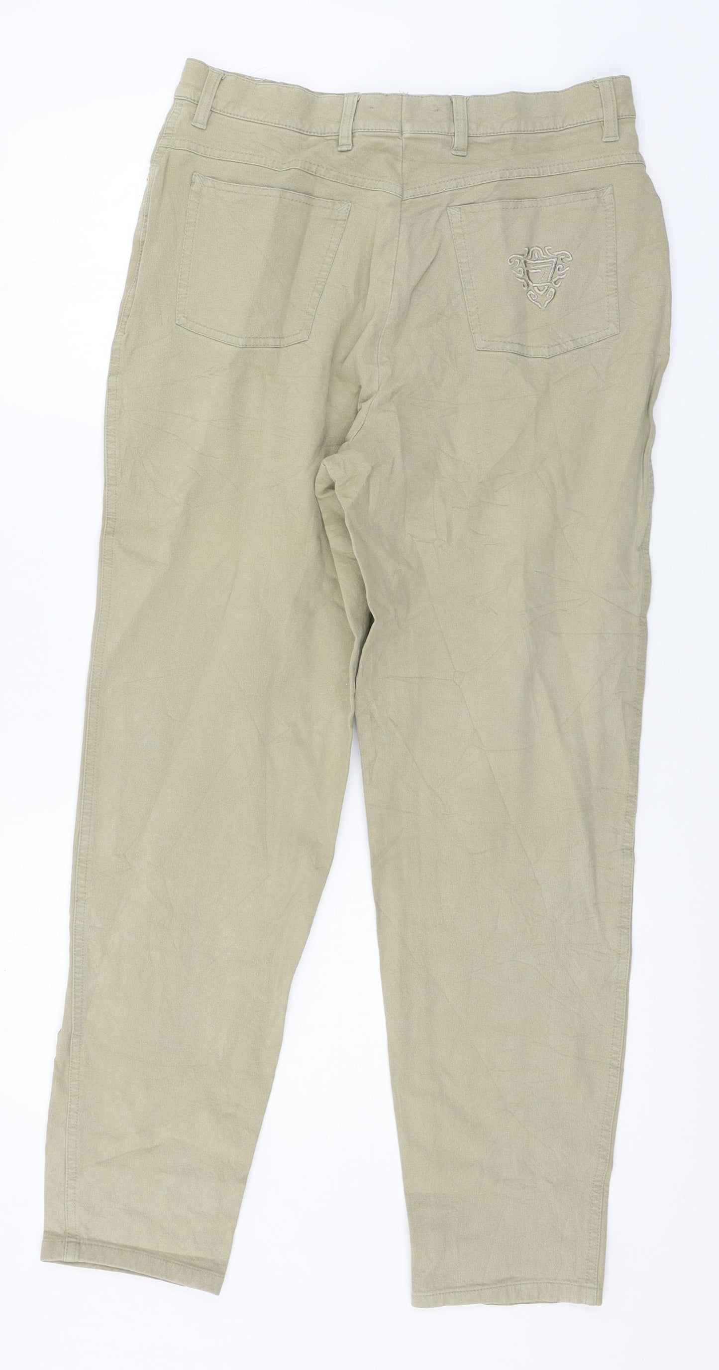 ZERRES Womens Beige  Denim Skinny Jeans Size 10 L29 in