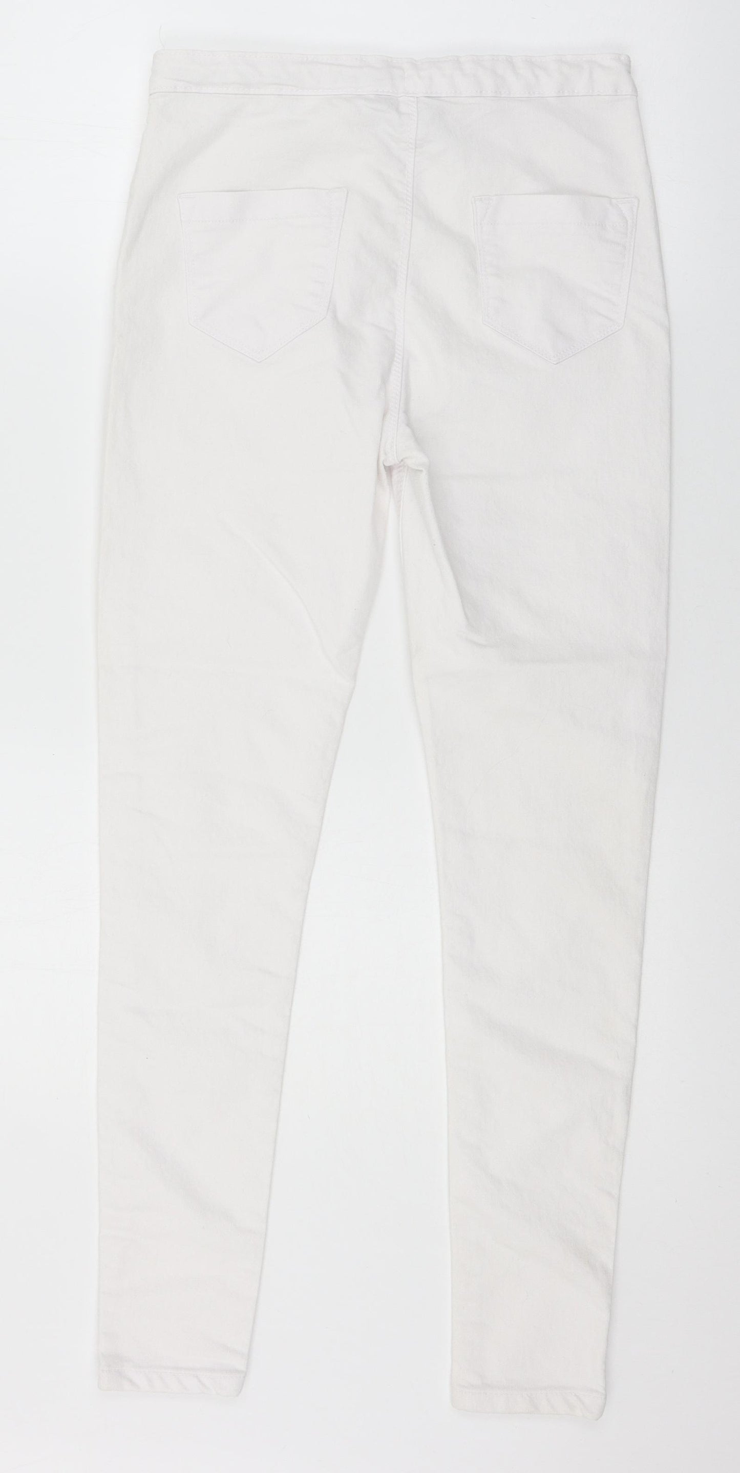 Preworn Womens White  Denim Skinny Jeans Size 28 in L27 in