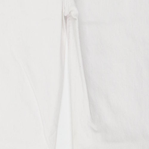 Preworn Womens White  Denim Skinny Jeans Size 28 in L27 in