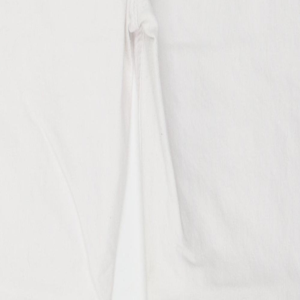 Preworn Womens White  Denim Skinny Jeans Size 28 in L27 in