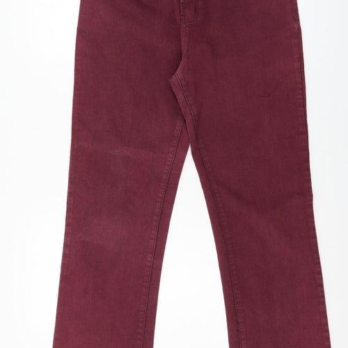 Y.Z.Y Womens Purple  Denim Straight Jeans Size L L28 in
