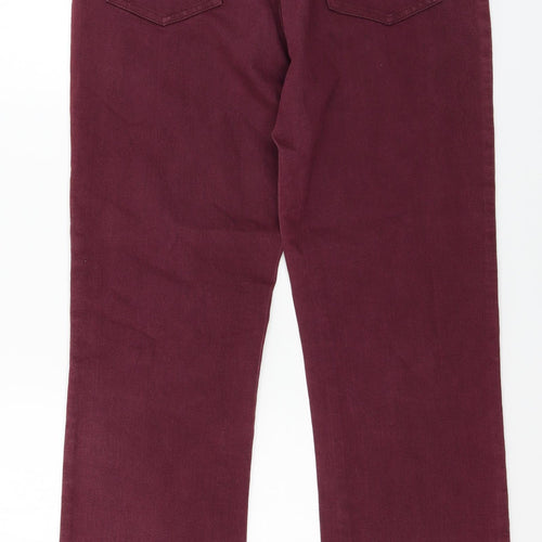 Y.Z.Y Womens Purple  Denim Straight Jeans Size L L28 in