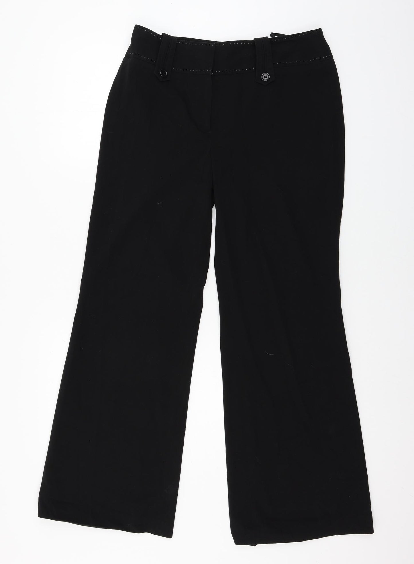 NEXT Womens Black   Trousers  Size 12 L20 in