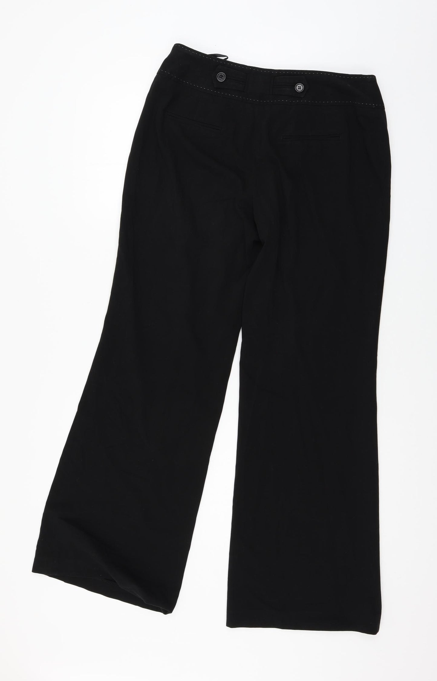 NEXT Womens Black   Trousers  Size 12 L20 in
