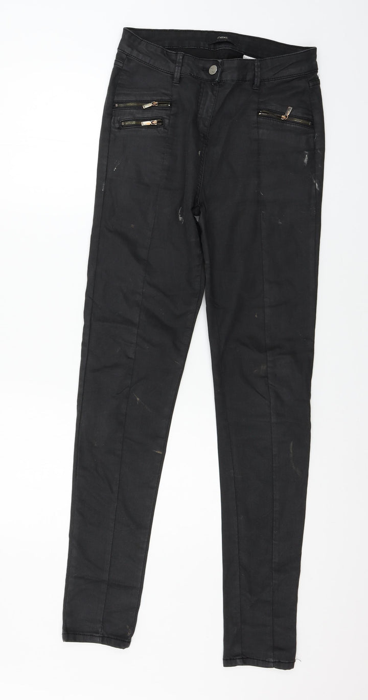 NEXT Womens Black  Denim Skinny Jeans Size 8 L31 in