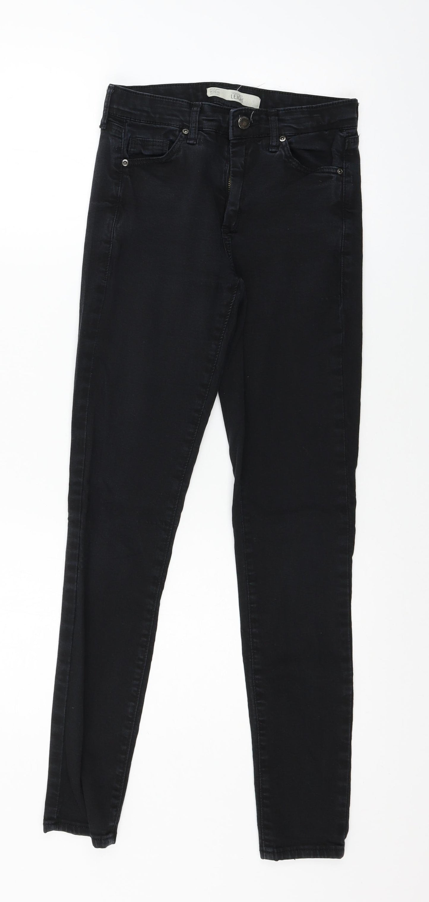 Topshop Womens Black  Denim Skinny Jeans Size 26 in L32 in