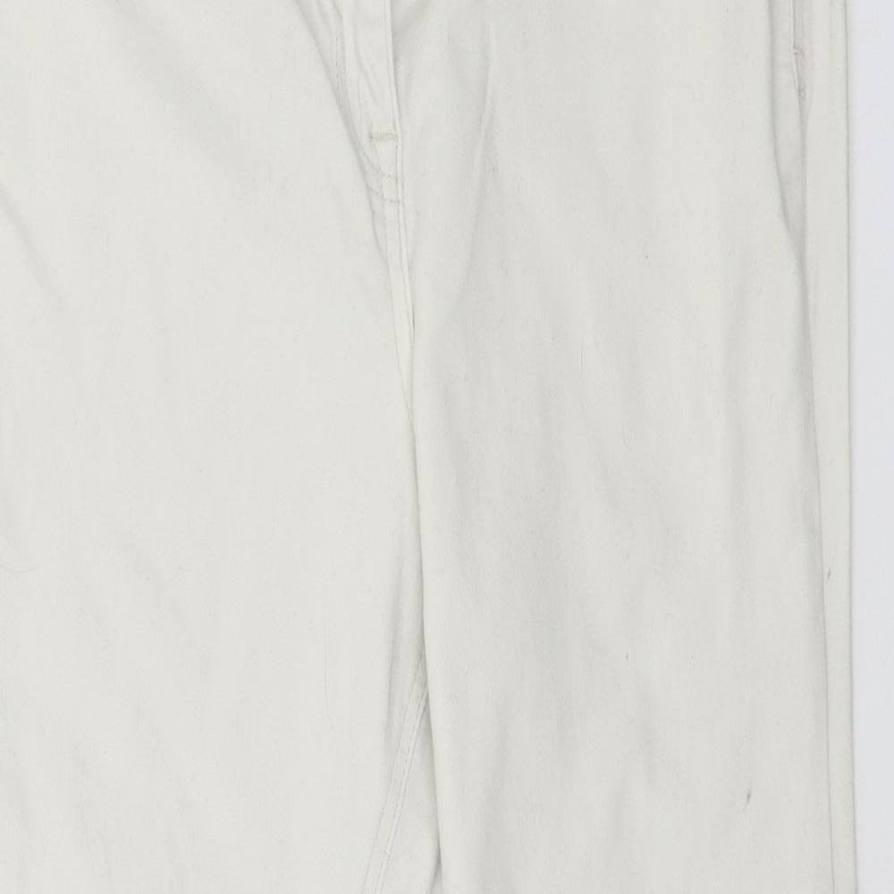 George Womens Ivory  Denim Skinny Jeans Size 14 L27 in