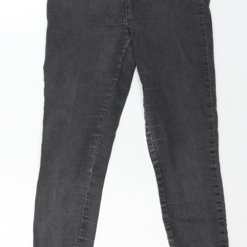 Miss Selfridge Womens Grey  Denim Skinny Jeans Size 12 L29 in