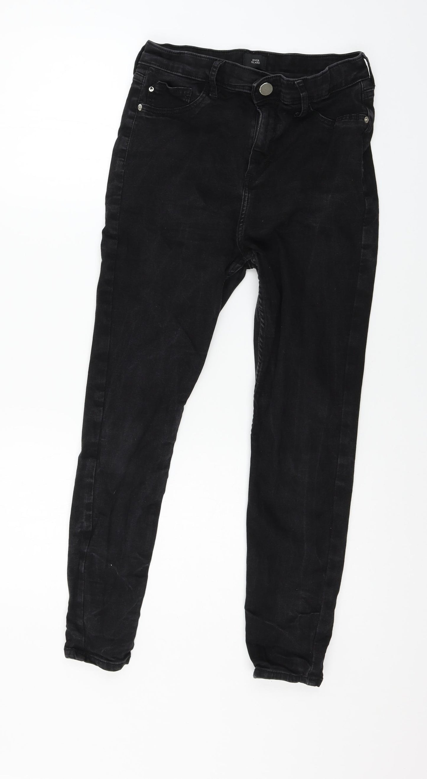 River Island Womens Black  Denim Skinny Jeans Size 14 L24 in