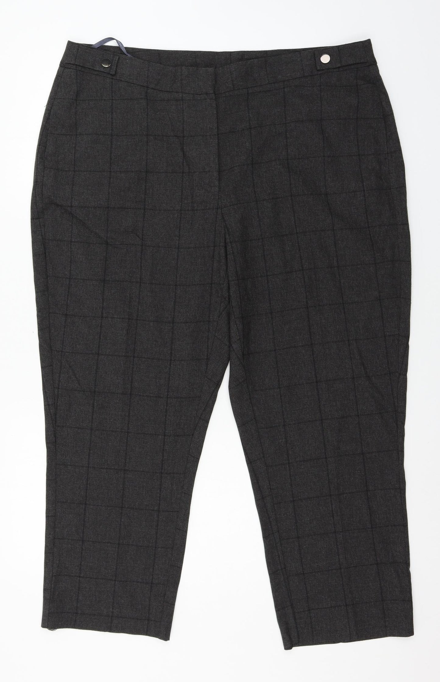 Dorothy Perkins Womens Green Check  Trousers  Size 18 L24 in