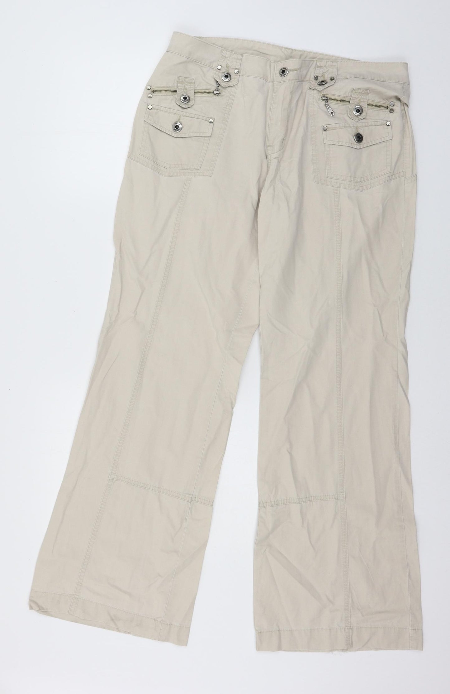 John Richmond Womens Ivory   Trousers  Size 14 L30 in